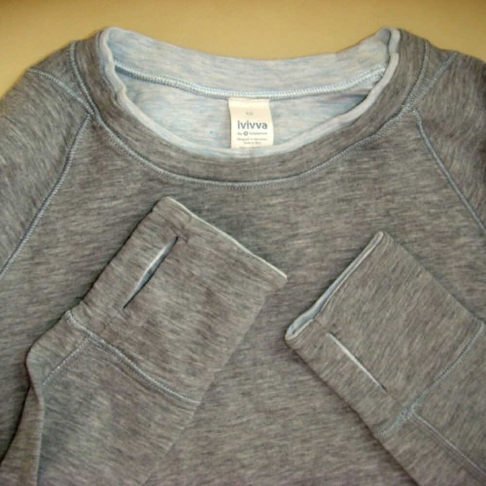 Ivivva Girl by Lululemon 🍋Play N' Revers Dress grey thumbholes size 10 - Picture 3 of 5